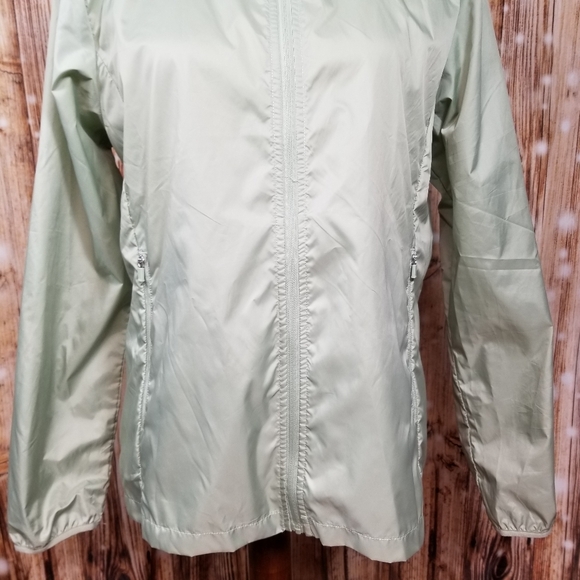 32 Degrees Cool Athletic Green Women M Windbreaker Activewear Zip-Up Rain Jacket - Picture 4 of 14